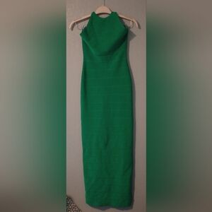 Herve Leger Emerald Pencil Skirt